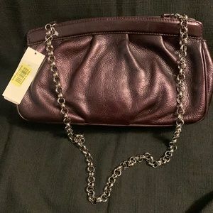 New Burgundy Clutch or Shoulder Bag. Kate Landry